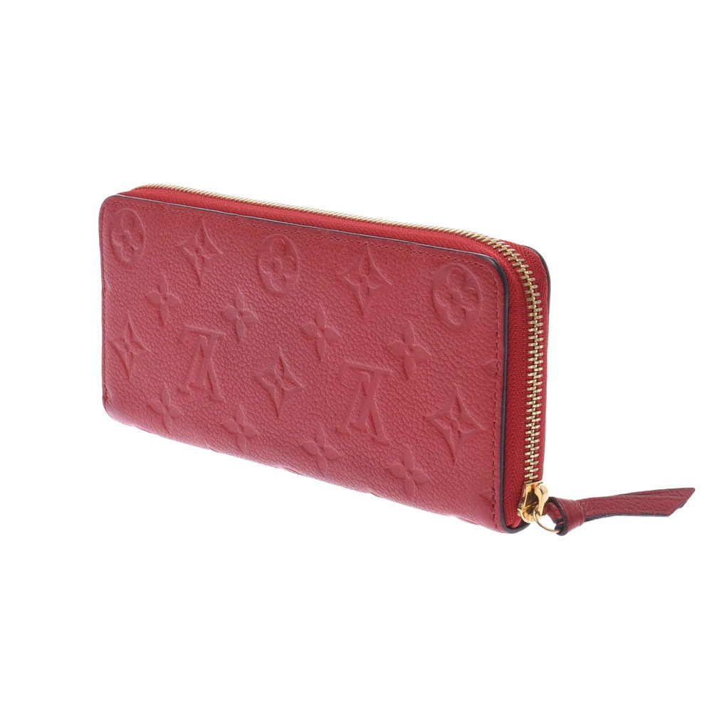 Louis Vuitton Portefeuille Clemence Empreinte Leather Long Wallet Black